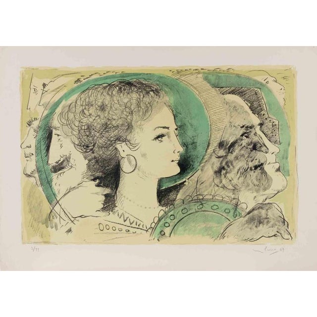 Mario Russo, Lady, 1969, Lithograph on Paper For Sale - Image 3 of 3