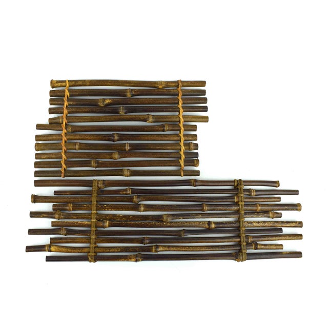 Mid 20th Century Handmade Natural Bamboo Flower Ikebana & Bonsai Stand Kadai Raft - 4 Pieces For Sale - Image 11 of 11