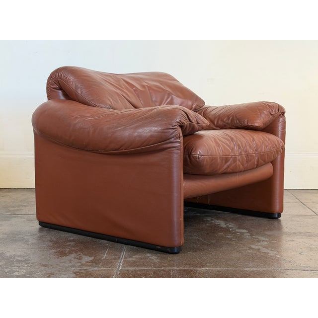 Vintage 1970's Cassina Maralunga Lounge Chair For Sale - Image 10 of 17