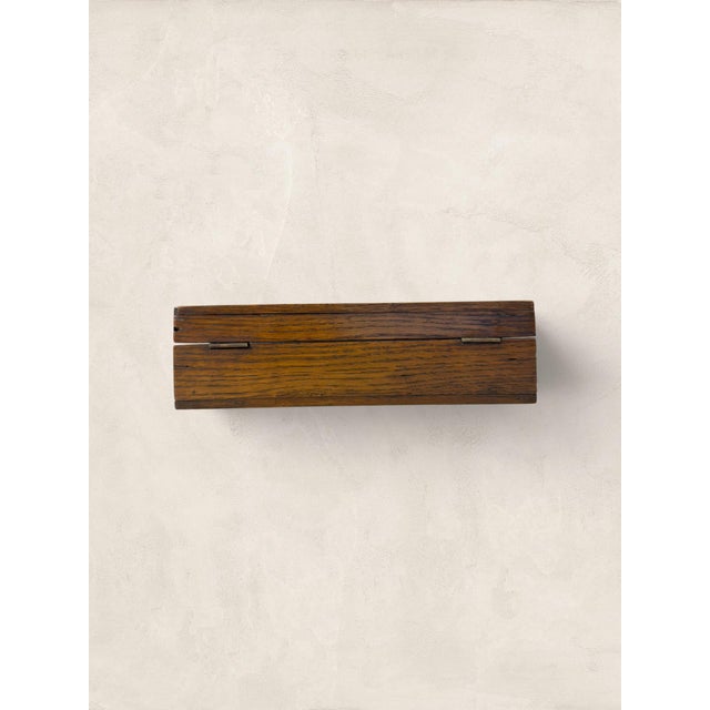 English Antique English Hinged Oak Box For Sale - Image 3 of 17