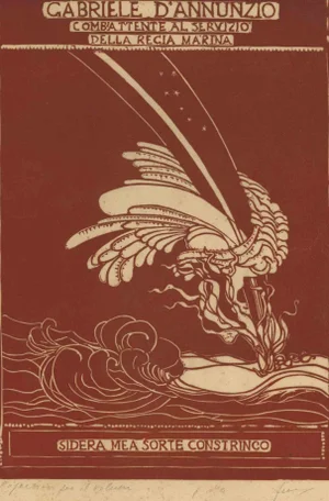 Unknown, Gabriele D'Annunzio, Original Woodcut, Early 20th Century