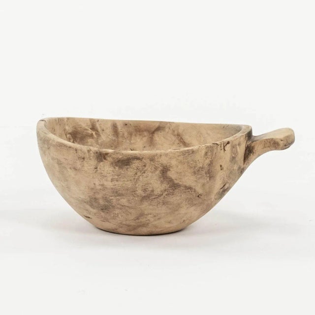 19th Century Bleached Swedish Lapland Ale Bowl With Handle For Sale - Image 5 of 7