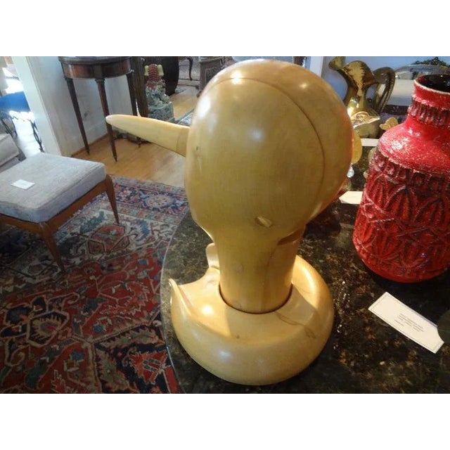 Vintage Carved Wood Pinocchio Sculpture For Sale - Image 11 of 13