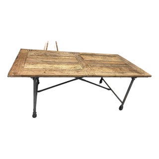 Restoration Hardware Reclaimed Wood Dining Conference Room Table For Sale