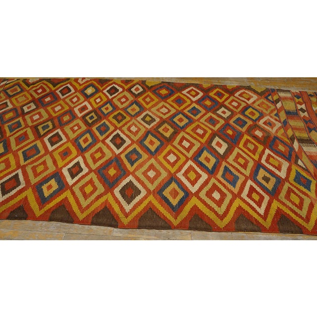 19th Century Afghan Maimana Flat-Weave Carpet For Sale - Image 12 of 12