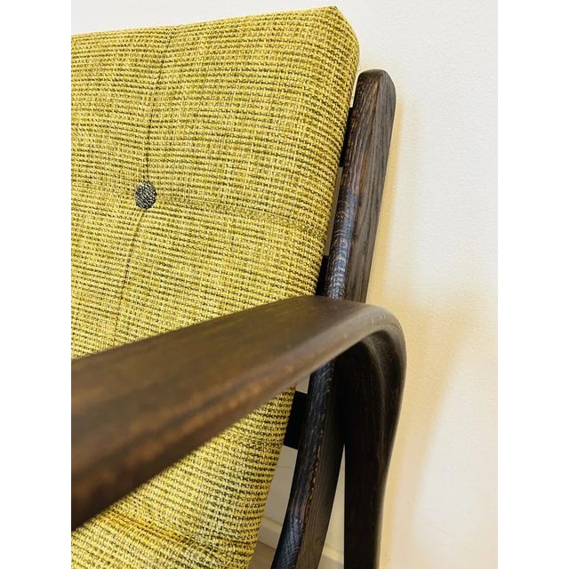 Lounge Bentwood Armchair by Kropacek & Kozelka for Interior Prague, 1960s, in Restored conditions. Designed 1960 to 1969 I...