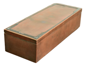 Silver Crest Arts & Crafts Sterling Silver on Bronze Cigar Box or Humidor