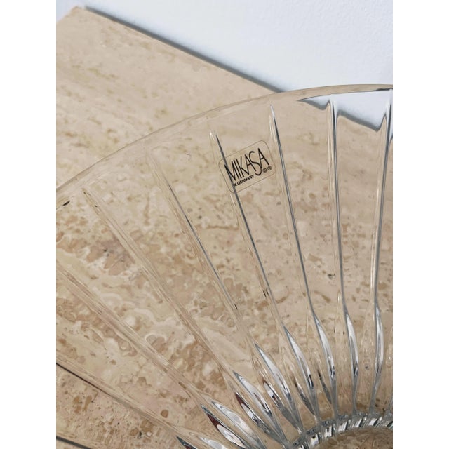 Postmodern Vintage Mid-Century Mikasa Crystal Bowl For Sale - Image 3 of 5