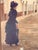Large Vintage Parisian Street Scene Oil Painting of Victorian Woman in Ornate Gilt Frame For Sale - Image 15 of 17