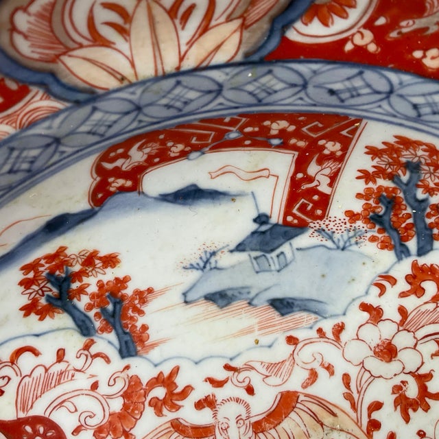 Ceramic 18th Century Imari Bowl With Fluted Bottom For Sale - Image 7 of 11