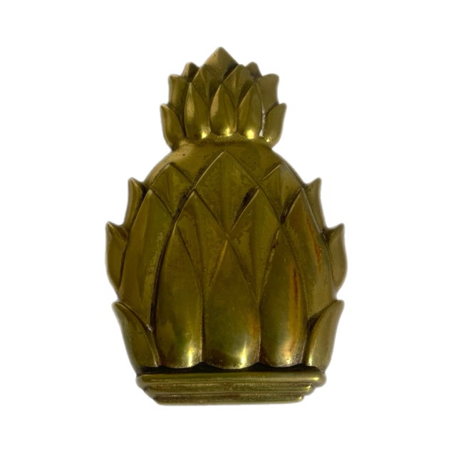 Virginia Metal Crafters Virginia Metal Crafters Solid Brass Pineapple Door Knocker For Sale - Image 4 of 8