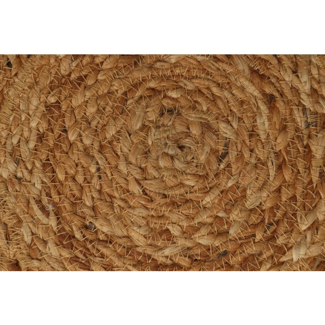 Contemporary Rug & Kilim’s Modern Circle Jute Rug in Beige-Brown and Cream Tones For Sale - Image 3 of 3