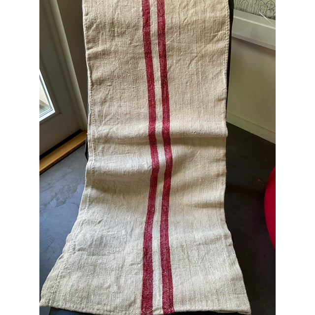 Early 20th Century Antique Full Length Grainsack Yardage - For Sale - Image 5 of 13