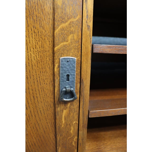 Stickley Mission Oak 62" Tv Media Console Cabinet For Sale - Image 11 of 18
