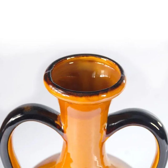 Mid-Century Modern Large French Ceramic Glazed Vase, 1960s For Sale - Image 3 of 8