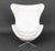 Mid-Century Modern Fritz Hansen White Upholstered Egg Chair For Sale - Image 3 of 7