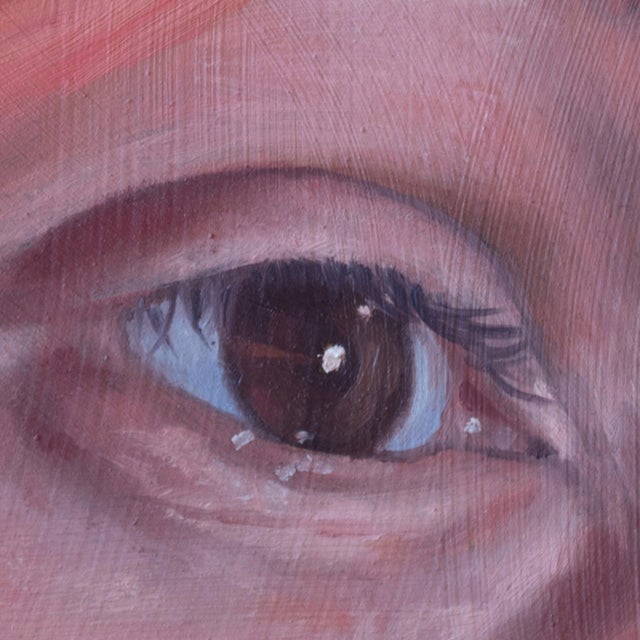 Early 21st Century Soft Focus by Shaina Craft | Oil on wood close-up of a human eye For Sale - Image 5 of 5