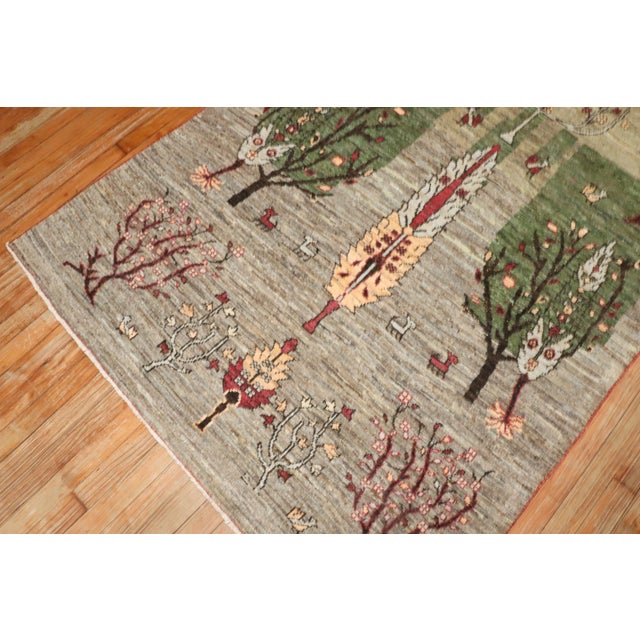 Zabihi Collection Signed Persian Gabbeh Rug For Sale In New York - Image 6 of 6