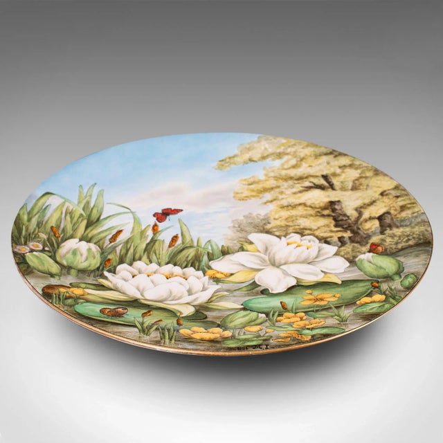 1884 Victorian Antique English Ceramic Decorative Charger Plate For Sale - Image 13 of 13