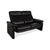 Atlanta 2-Seater Sofa in Black Leather For Sale - Image 3 of 18