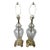 Attributed 1920s European Cut Crystal and Brass Urn Table Lamps – A Pair For Sale