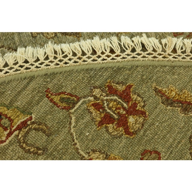 Traditional High Quality Hand Knotted Round 7.5 X 7.5 Area Rug For Sale - Image 3 of 4