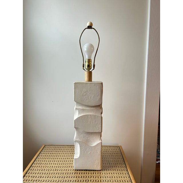 Casual Lamps of California Large Abstract Plaster Table Lamp Casual Lamps of California For Sale - Image 4 of 9