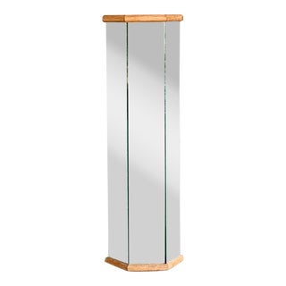 Vintage Hexagonal Mirrored Column For Sale