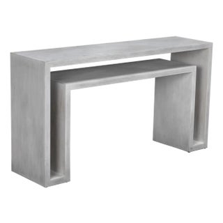 Caine Console, White Wash For Sale