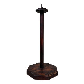 Antique Japanese Wooden Shokudai Candleholder, 1870s For Sale