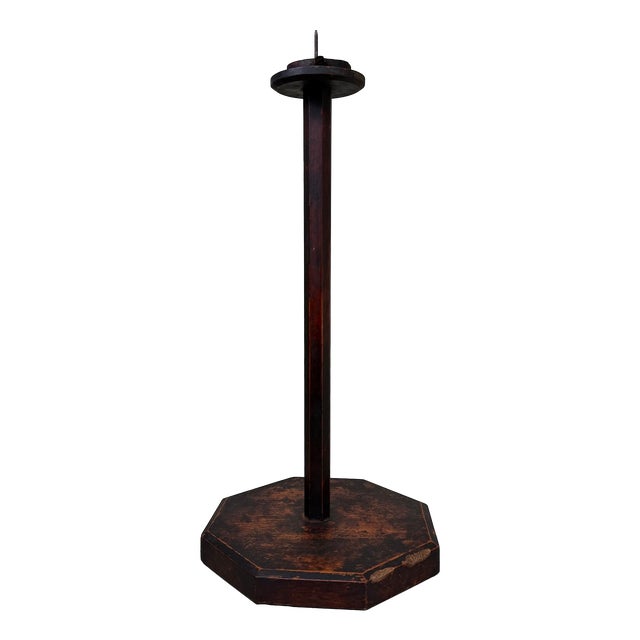 Antique Japanese Wooden Shokudai Candleholder, 1870s For Sale