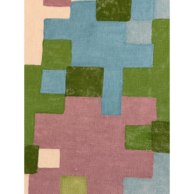 Thibaut F945045 Pixel Lavender and Green Fabric 1 1/2 Yards Brand Thibaut Fabric Book / Collection Wanderlust Pattern...