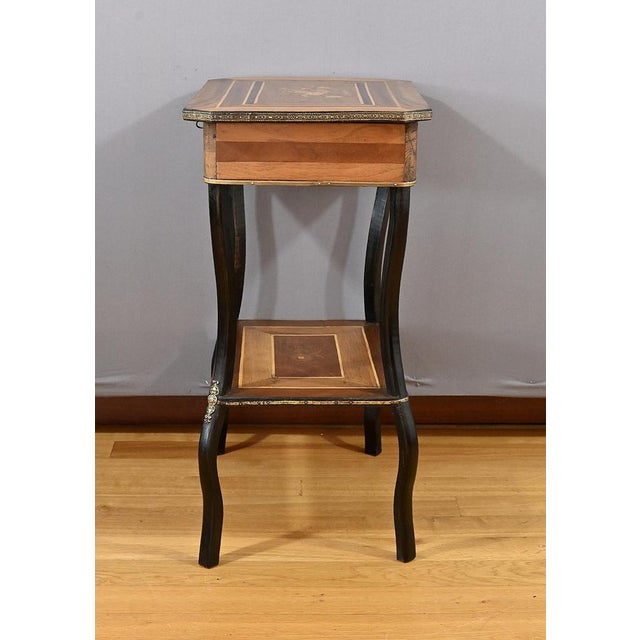 Napoleon III Style Marquetry Worktable For Sale - Image 14 of 18