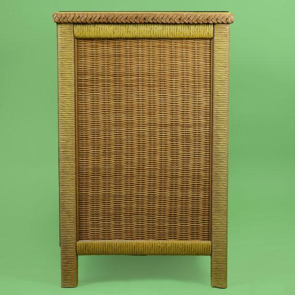 Vintage Henry Link Woven Rattan Dresser For Sale - Image 4 of 5