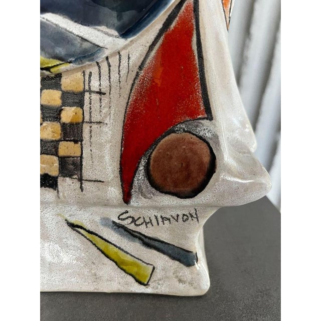 Black Large Sculptural Ceramic Vase from Schiavon For Sale - Image 8 of 11