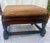 Ethan Allen Ethan Allan Heirloom Collection Leather and Solid Wood in Nutmeg Finish Footstool For Sale - Image 4 of 13