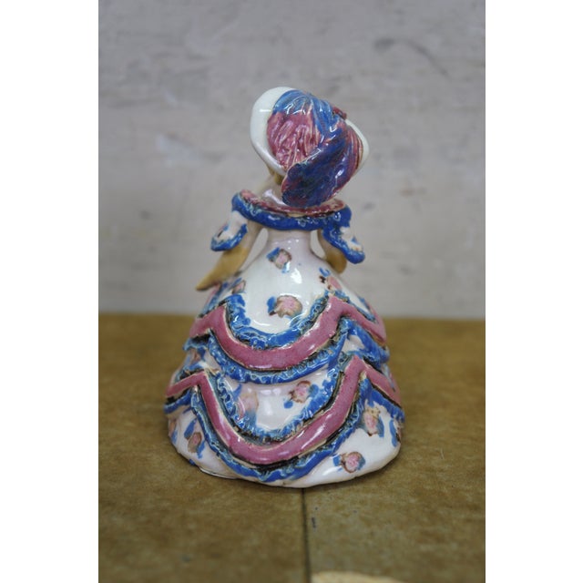 Late 20th Century Vintage Arts & Crafts Overbeck Pottery Southern Belle Grotesque Figurine Indiana For Sale - Image 5 of 16