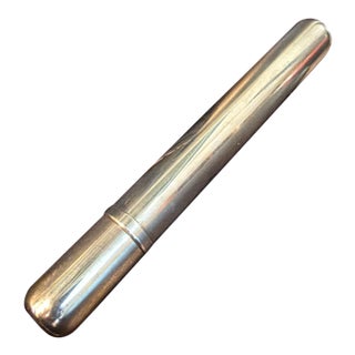Vintage Sterling Silver Cigar Holder For Sale