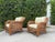 Hollywood Regency Vintage Palm Beach Style Rolled Arm Wicker Lounge Chairs – A Pair For Sale - Image 3 of 12