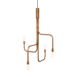 Strapatz Ceiling Lamp in Raw Brass by Sabina Grubbeson for Konsthantverk, Tyringe For Sale