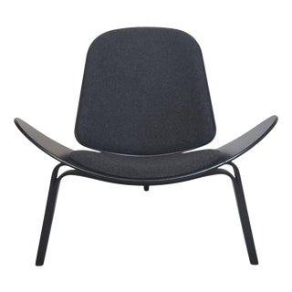 CH07 Shell Chair in Grey Fabric by Hans J. Wegner, 2010s For Sale