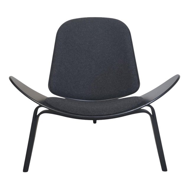 CH07 Shell Chair in Grey Fabric by Hans J. Wegner, 2010s For Sale