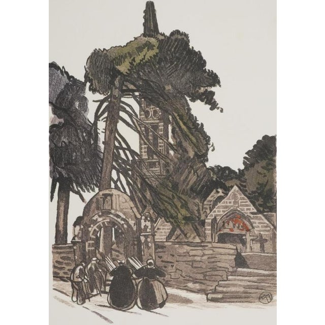 Mathurin Meheut, Brittany, Arrival at the Sanctuary, Engraving For Sale - Image 4 of 8