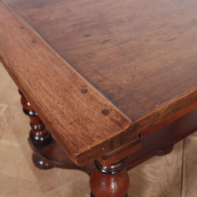 Italian Walnut Side Table For Sale - Image 10 of 11