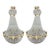 1970s French Louis XVI Gold Bronze Crystal Chandeliers-Pair For Sale