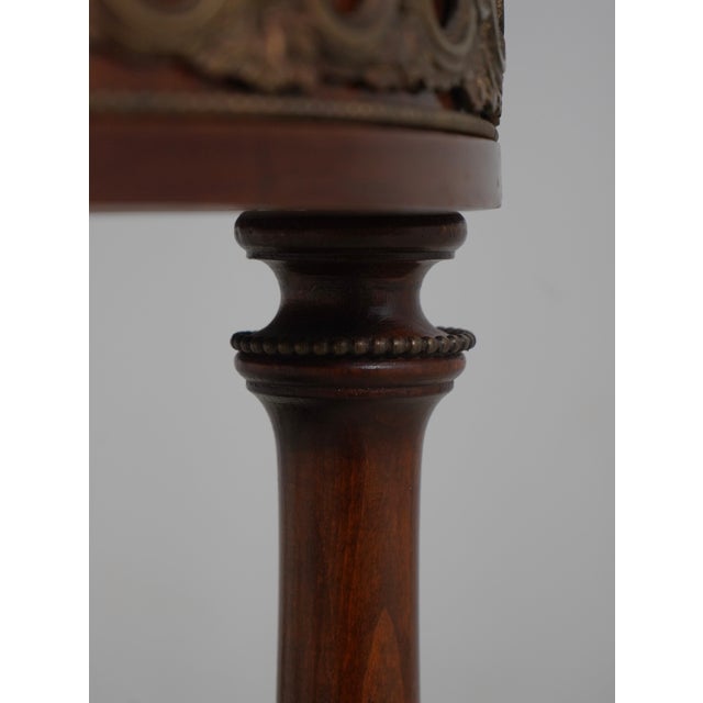 Vintage Mahogany Marquetry Inlaid Side Table For Sale - Image 4 of 15