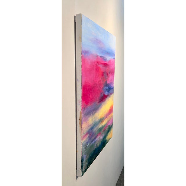 Abstract "Violet Skies" Original Oil Painting For Sale - Image 3 of 7