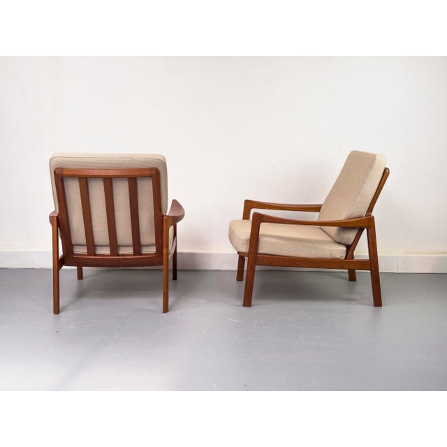 Gustav Bahus Teak Lounge Chairs by Tove & Edvard Kindt Larsen for Gustav Bahus, 1960s, Set of 2 For Sale - Image 4 of 18