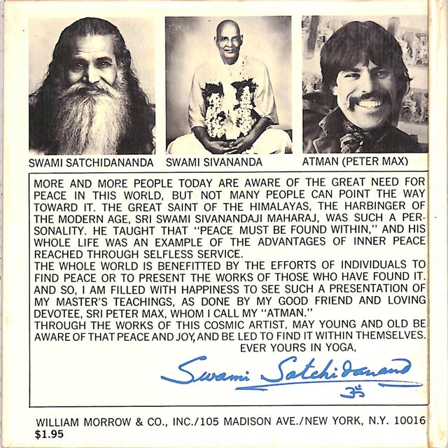 MAX, Peter William Morrow and Company, Inc. 1970 5 3/4" x 5 3/4" God represented in images by artist Peter Max, with the...