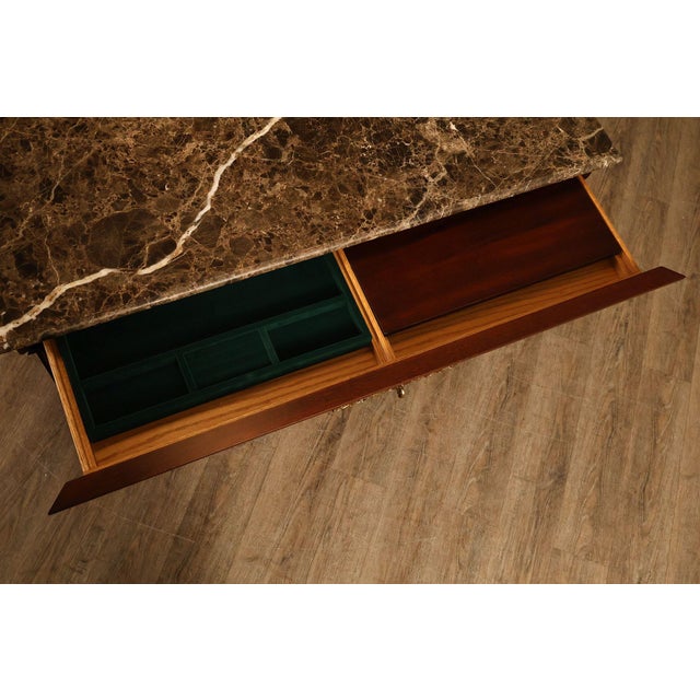 2000 - 2009 Henkel Harris Empire Style Marble Top Mahogany Chest Of Drawers For Sale - Image 5 of 18